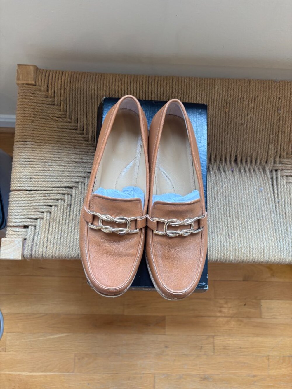 Talbots Havana Tan Laura Link Leather Loafers – Size 10M - Picture 12 of 14